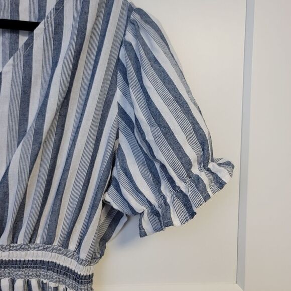 Sapphire striped blue and white dress, 3X - Picture 5 of 10